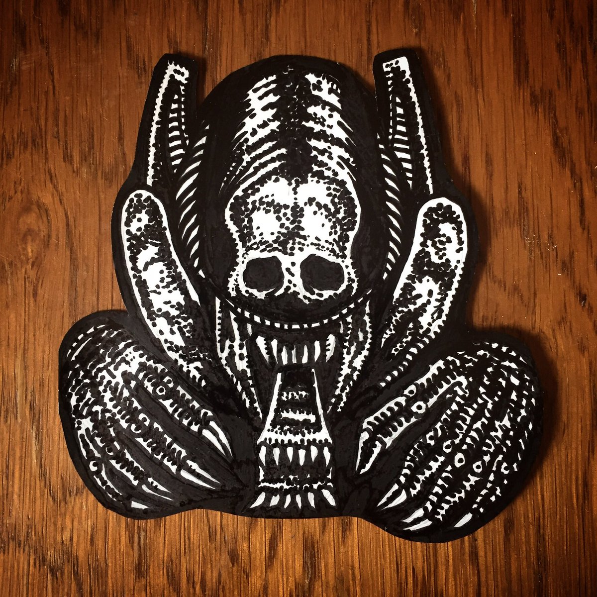 JamesWilzon's tweet photo. Xenomorph #handdrawnsticker #illustration https://t.co/pCjoMIkXpg