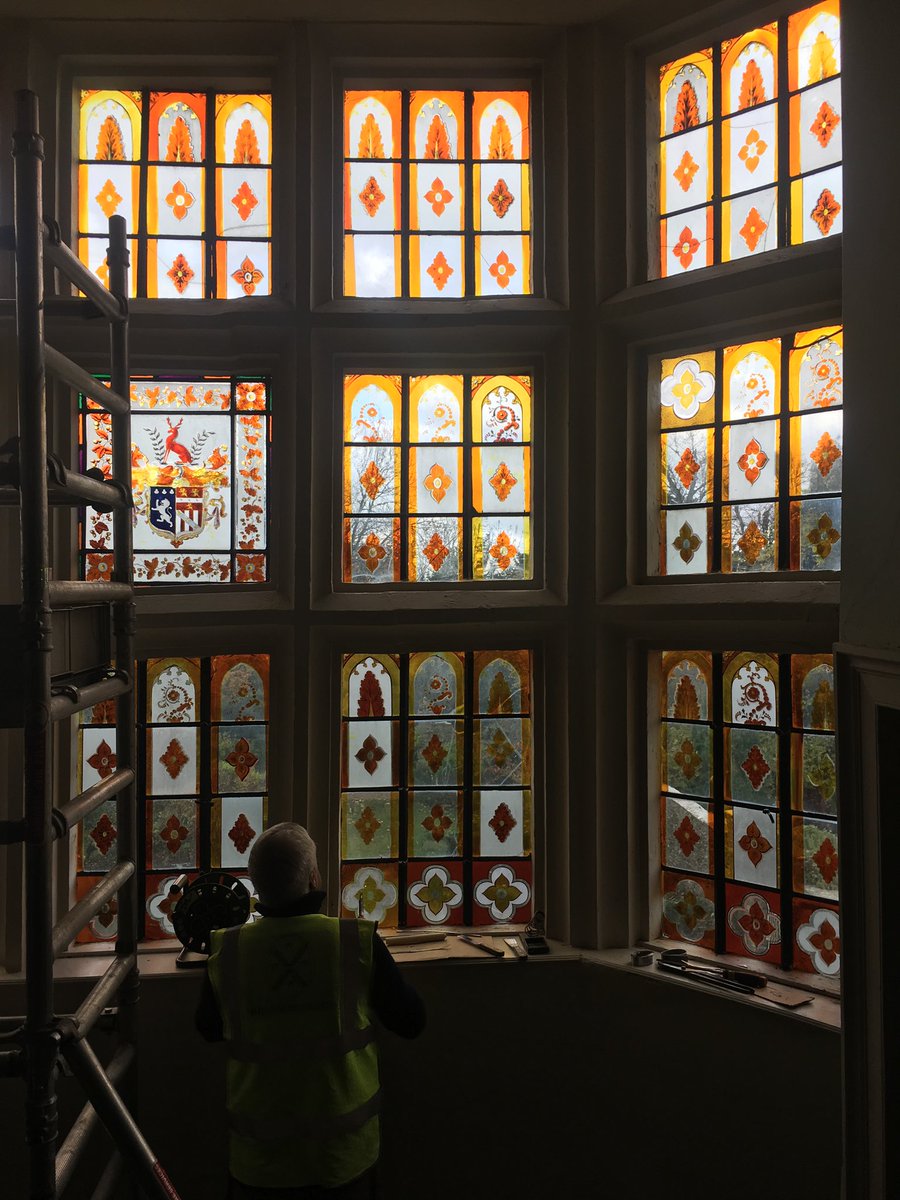 Holy Well Glass (@holywellglass) on Twitter photo The peacocks at <a href="/NTNewarkPark/">Newark Park</a> are rubbish at social distancing while you’re trying to have lunch! We’re re-fitting the beautiful staircase window, dating from 1817, following conservation works #Peacocks #StainedGlass #NationalTrust The peacocks at <a href="/NTNewarkPark/">Newark Park</a> are rubbish at social distancing while you’re trying to have lunch! We’re re-fitting the beautiful staircase window, dating from 1817, following conservation works #Peacocks #StainedGlass #NationalTrust