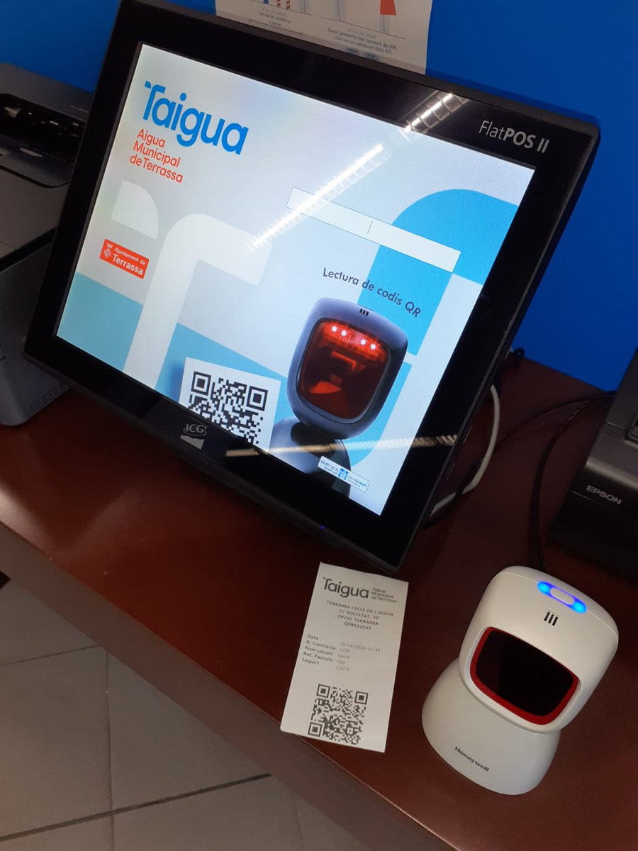 binsoft_ca's tweet photo. Aigües de #Terrassa ( #Taigua ) confia a BinSoft Informàtica el sistema de pagament segur dels rebuts de l'aigua. Disseny de software de gestió per a facilitar el pagament amb un codi QR #CASHDRO3 #Autopagament #Efectiu https://t.co/l7a3SIAtBB