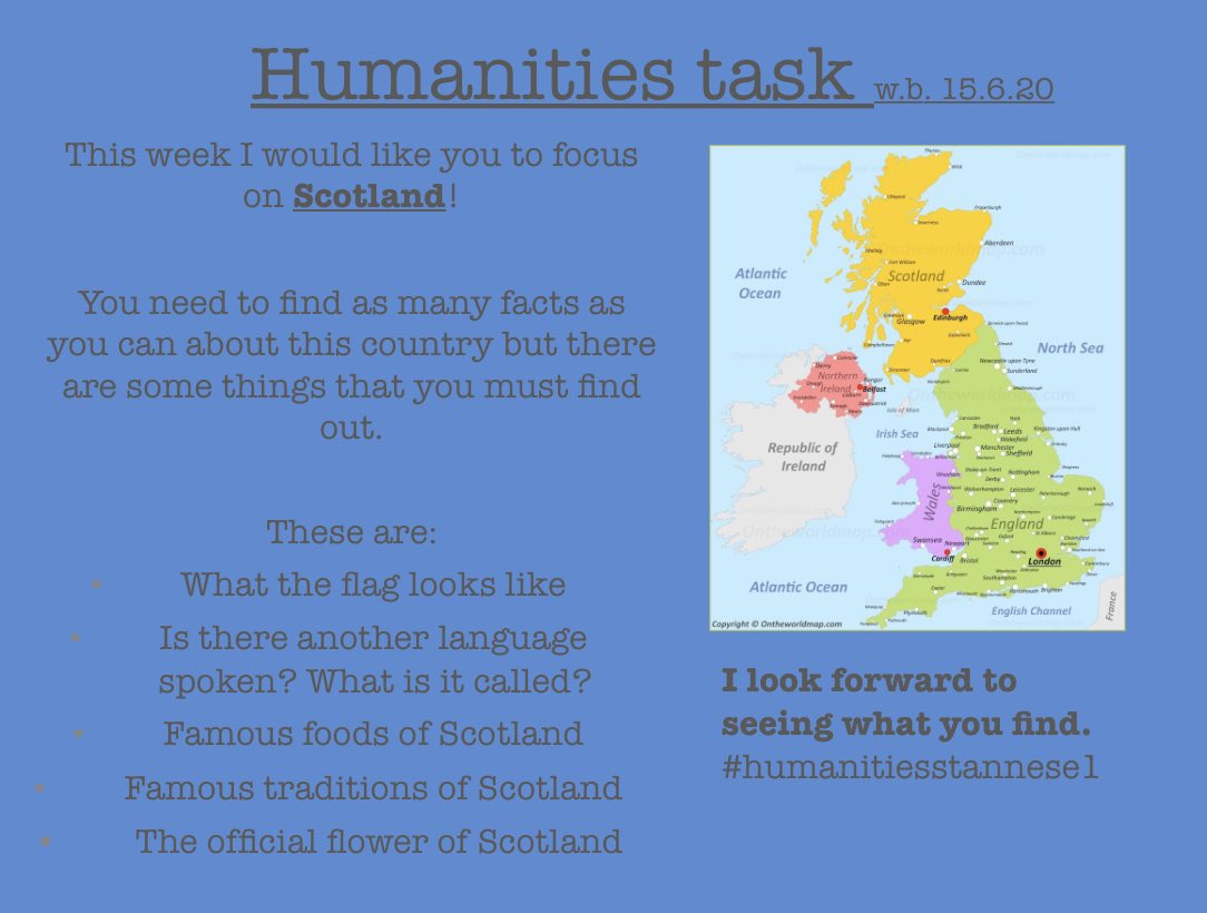 StThereseE1's tweet photo. Your Humanities task y1 and y2. I can’t wait to see how many facts you find 🏴󠁧󠁢󠁳󠁣󠁴󠁿 #humanitiesstannese1 ⁦@StPatricks_E1⁩ ⁦@StAnnesCPS⁩ https://t.co/eqllMGkO0Y