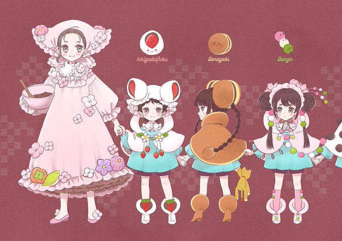 50 イラスト お菓子 擬人化