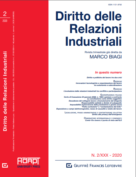 0FedericaDeLuca's tweet photo. #DRI n. 2/2020
#Conciliazione vita - lavoro come #DirittoSoggettivo, nota a sentenza #TribunaleFirenze Sez. Lav. 22 ottobre 2019
#phd_FDL https://t.co/vtWZf5MTG8