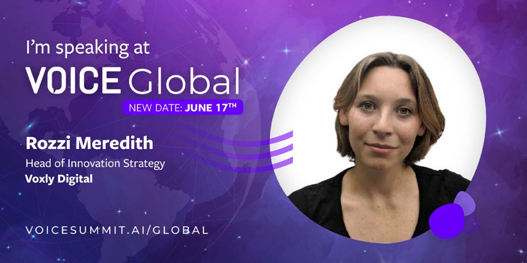 voxlydigital's tweet photo. Voxly will be joining the #VOICE Global Conference tomorrow. @ravilal's talk "Bringing BBC Match of the Day Magazine to Voice" at 11:30 UK -Channel VG2. @RozziMeredith "Alexa, will Coronavirus hurt my baby?" at 12:30 UK -Channel VG5. Sign up for free here https://t.co/89ssmz9g81 https://t.co/MsOzDMMPc3