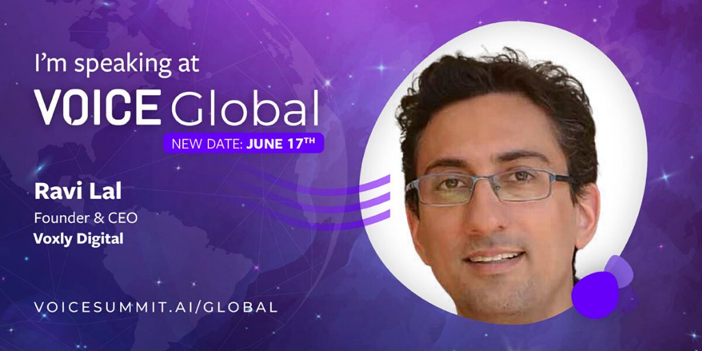 voxlydigital's tweet photo. Voxly will be joining the #VOICE Global Conference tomorrow. @ravilal's talk "Bringing BBC Match of the Day Magazine to Voice" at 11:30 UK -Channel VG2. @RozziMeredith "Alexa, will Coronavirus hurt my baby?" at 12:30 UK -Channel VG5. Sign up for free here https://t.co/89ssmz9g81 https://t.co/MsOzDMMPc3