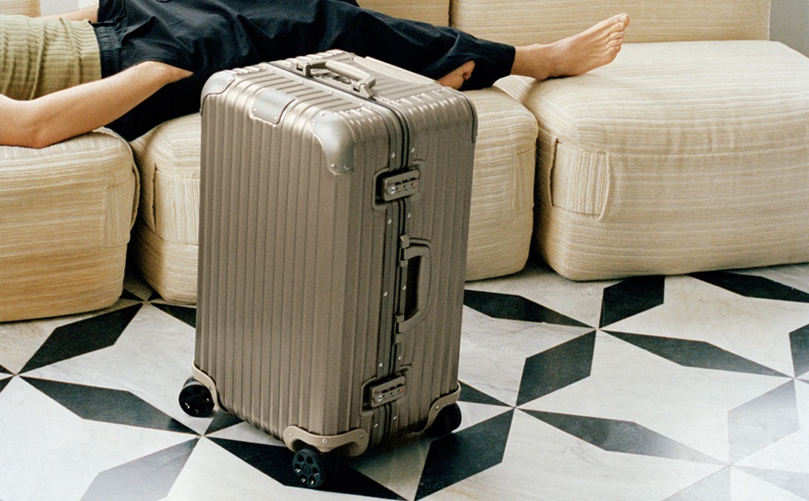 Original Trunk XL Large Aluminum Suitcase, Silver