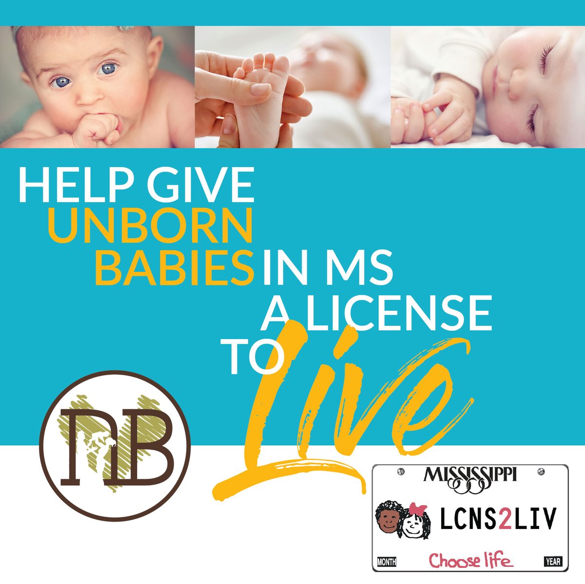 NewBeginAdopt's tweet photo. When you purchase a CHOOSE LIFE license tag, you help fund over 40 MS Pregnancy Care Centers! The best part is you don't have to wait until your tags expire, you can buy one today at https://t.co/zAIUECM1gl. #chooselife #adoption #newbeginnings https://t.co/dPcS0wkh2N