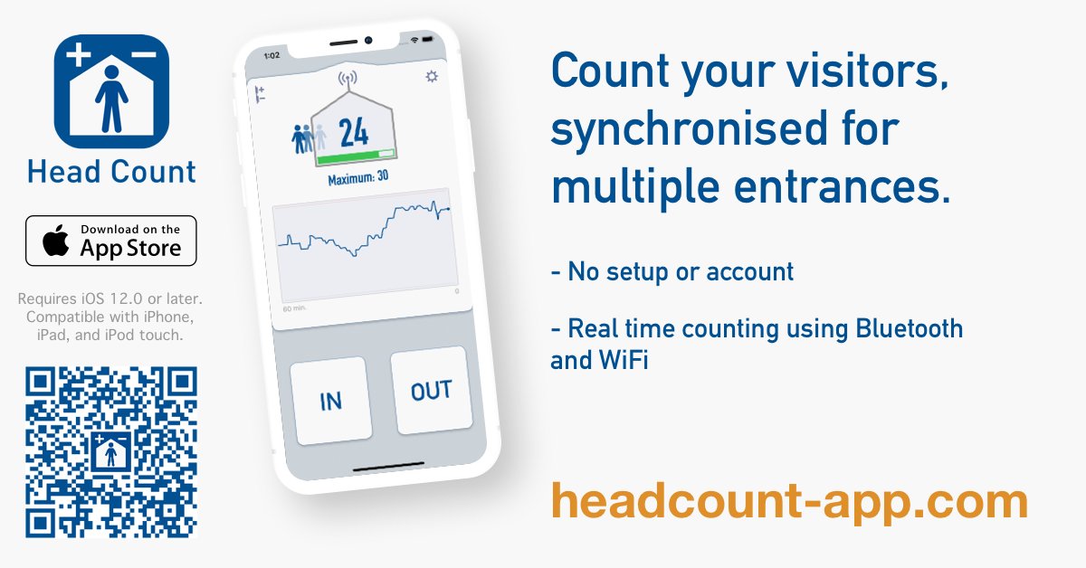 AppHeadcount's tweet image. Are you worried how you can easily regulate the number of visitors to your location in these bizarre times? 
Then check the newly launched Head Count app. Count the number of visitors to your venue at multiple entrances and exits, simultaneously and synchronised.