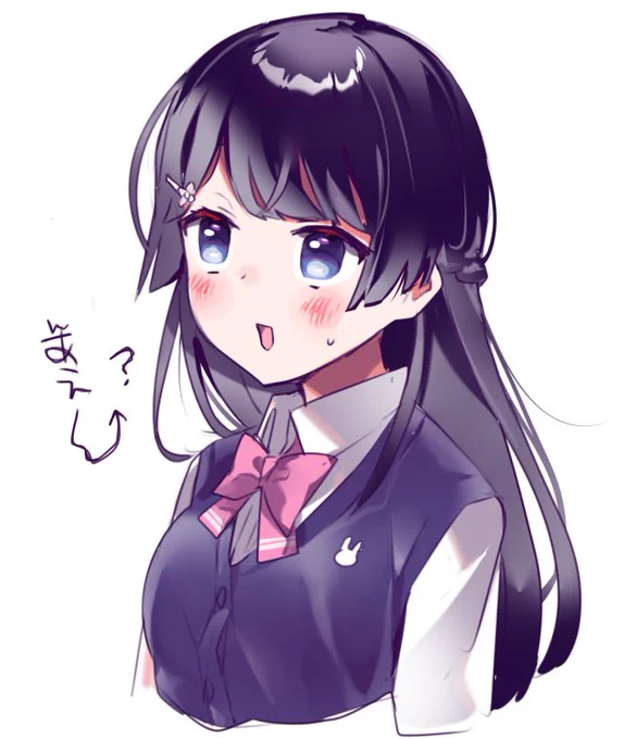お口ちっちゃい子は書きにくいですねという絵 