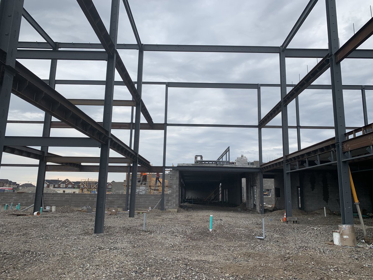 HossackAssoc's tweet photo. The latest HDSB Secondary School is standing tall. We are right back into construction on all our sites and this one is no exception. Structure is coming together &amp; its starting to take shape. @HaltonDSB @TownOfMilton #community #townofmilton #livelearnworkplay https://t.co/FZKaK7VB26