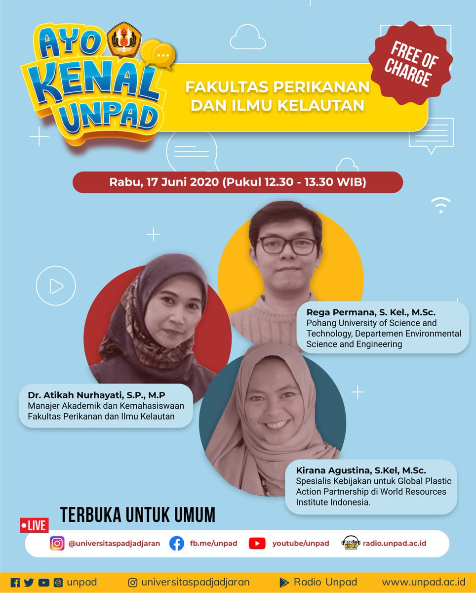 unpad's tweet photo. #AgendaUnpad
#AgendaUnpad
Selamat malam calon mahasiswa Unpad,
#Padmin mau menginformasikan bahwa besok di Live Talkshow Ayo Kenal Unpad 2020 #AKU2020 akan menghadirkan 4 fakultas kece yang ada di Unpad.
Catat waktunya dan jangan sampai ketinggalan informasinya ya.
#PMBUnpad https://t.co/fm7Dx0tX4L