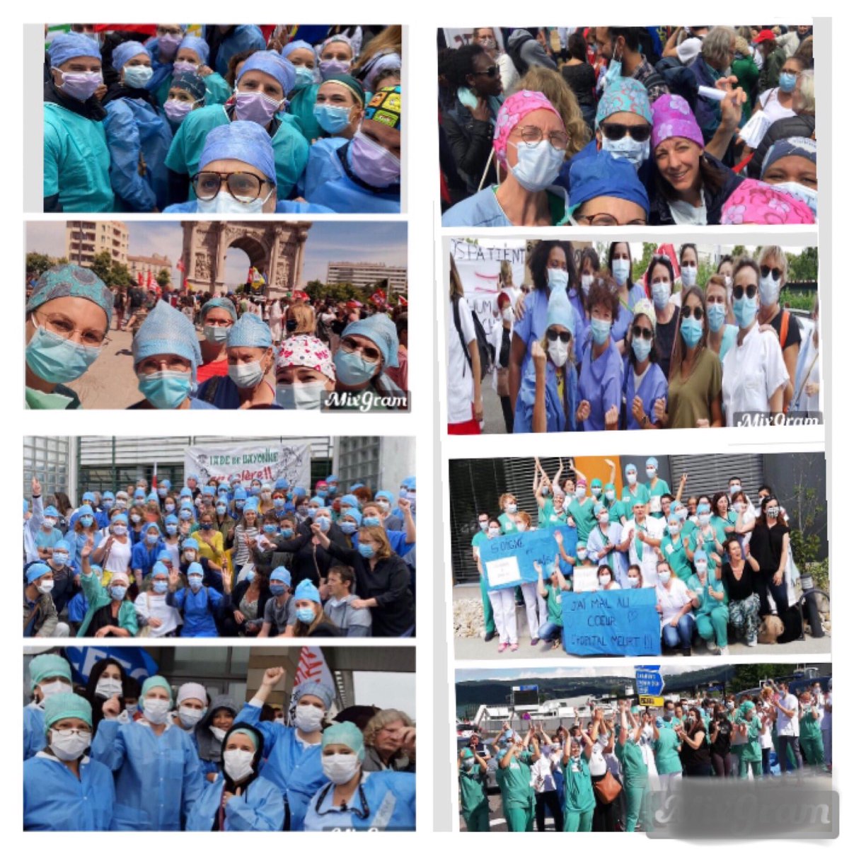 SNIA75's tweet photo. De nombreux #IADE présents dans les cortèges en région 💪 #16juin #HopitalPublic #hopital #soignants #manif16Juin https://t.co/qYe1UEwmsa