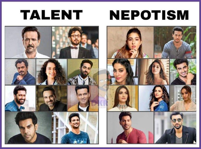 Vismay61387334's tweet photo. Two shades of Bollywood 
Shear If you feel the same 
#bycottkarnjohrgangmovie 
#bollywoodnepotism 
#karanjohargang https://t.co/0auF3ODsRV