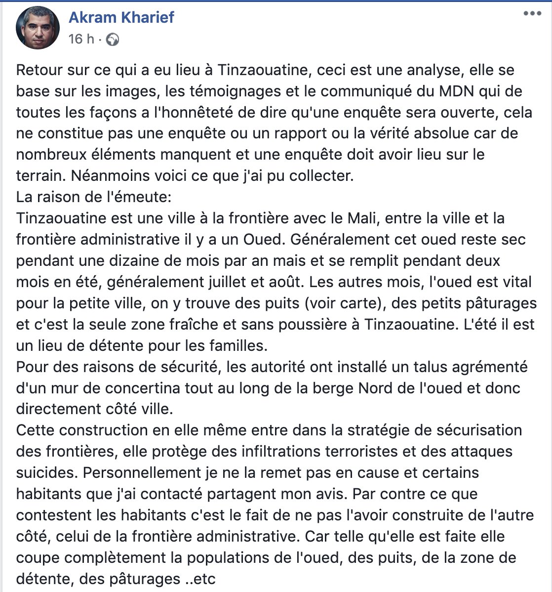 Je partage ici le travail de mon confrère Akram Kharief.