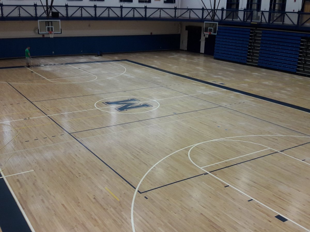 MedwayAthletics's tweet photo. The sanding has begun! Nice new fresh floor when we return in the fall! #NoMoreSlipping https://t.co/nGKCMMaoha