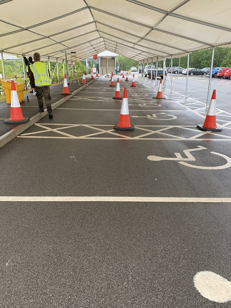 aomarquee's tweet photo. 2 of our 9m x 18m marquees up to help staff getting in to the work whilst sticking to the social distancing rules https://t.co/rU2jPPP5WE