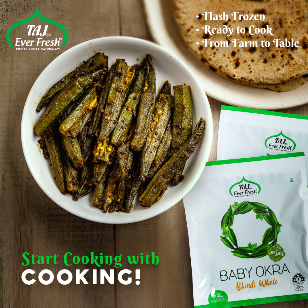 Prep time eating away your time? Start your COOKING with Taj Everfresh! Open the pack and use it directly. 

Order it, Safe and Hygienic always.

#TajFoods #Australia #Cooking #Safe #Hygiene #TajEverfresh #Bhindi #ReadytoCook #BabyOkra #FlashFrozen