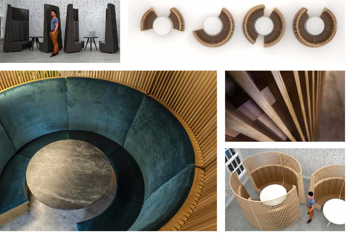 Imagine a piece of seating furniture that is fit-for-purpose in a #post-Covid era: pull out the chairs to sit individually or arrange the chairs to sit at a social distance but still together #RoundUp