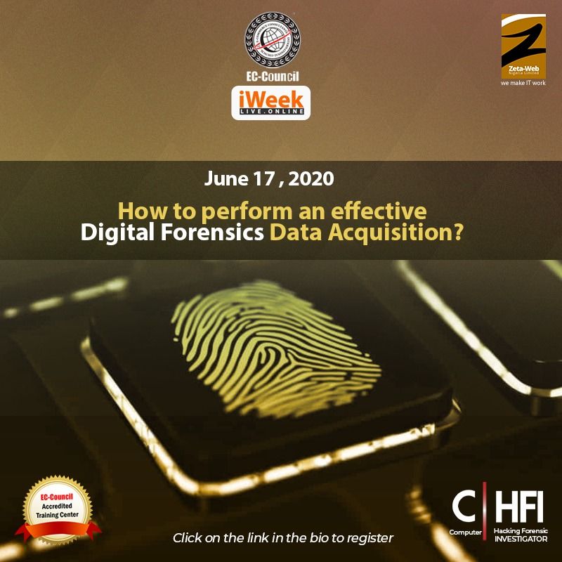 zetawebnigeria's tweet photo. Learn how to perform an effective Digital Forensics Data Acquisition with ECcouncil. Registration is ON, Sign up now by clicking link below.
https://t.co/i9XGNB4RUz
#ECcouncil #Eccounciltraining #training #cybertraining #certifiedtraining #hackertraining #onlinevideos https://t.co/sF7yRxt7JY