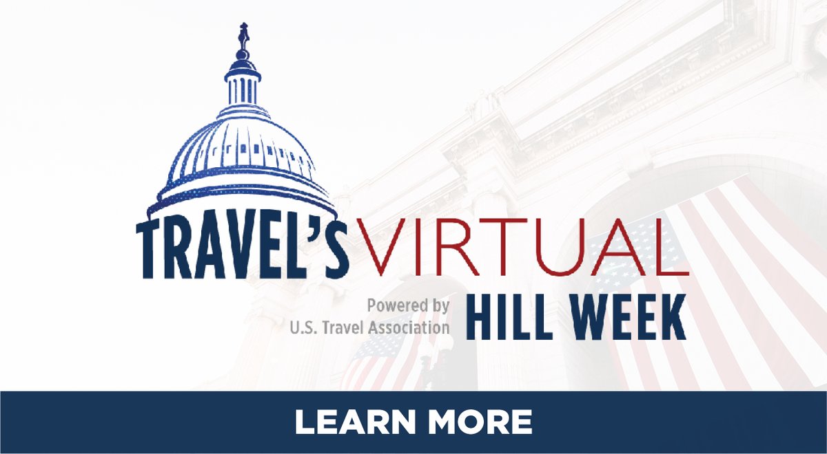 USTravel's tweet photo. Act Now: It's time to call on Congress to #SaveTravel by providing relief, protection and stimulus for this critical industry. Join hundreds of travel colleagues for #VirtualHillWeek โ https://t.co/pCG4uKeEPQ https://t.co/2AxFn9EOVr