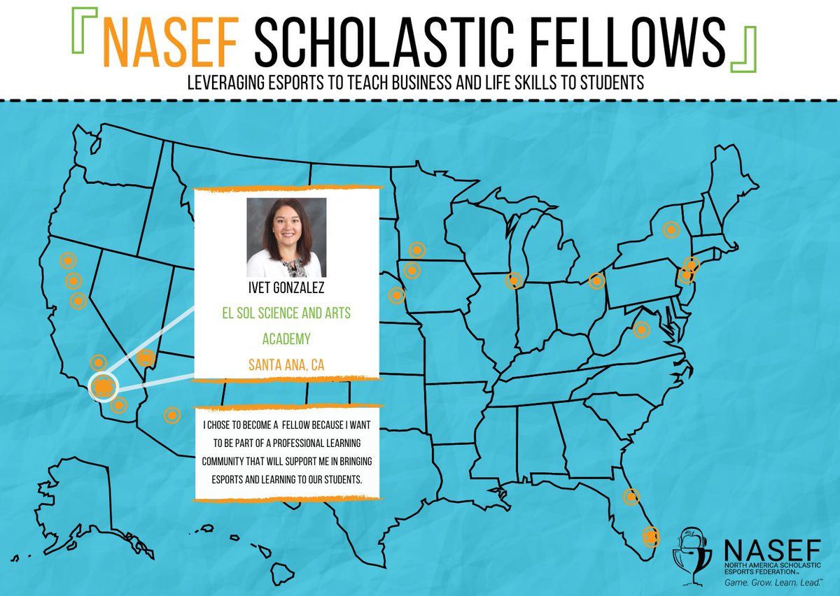 NASEFedu's tweet photo. ⭐️ NASEF Scholastic Fellow 2019-2020 Spotlight ⭐️

Ivet Gonzalez from Santa Ana, CA - Middle School Scholastic Fellow for El Sol Science and Arts Academy

🔗 https://t.co/bxMlHRMYQE
@mrs_igonzalez @ElSolAcademy #caedu #edchat #caedchat #esportsedu https://t.co/nmnjv9Jodk