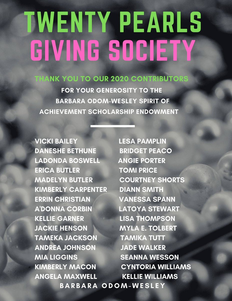 AKA_XTO1982's tweet photo. The Twenty Pearls Giving Society is a unique and successful fundraising opportunity for our members to go above and beyond in fundraising efforts. We are thrilled and honored to recognize these 31 members for their outstanding contributions. #AKAPrideXTO #FoundationPride https://t.co/6XhT5hwfT4