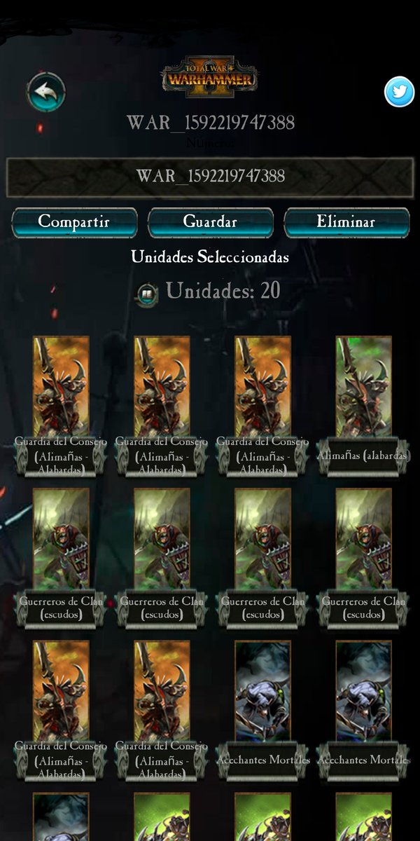 totalwar_guide's tweet image. Esta semana #nueva versión de nuestra #app de #warhammer!!! Para que podamos compartir #ejercitos vía #WhatsApp #Discord #Telegram...!!!

Y muy pronto la liberamos para todo el mundo!!!😉😉😉

Eso sí, aún no hemos sacado los datos del último DLC 😭😭😭😭 , seguimos trabajando!