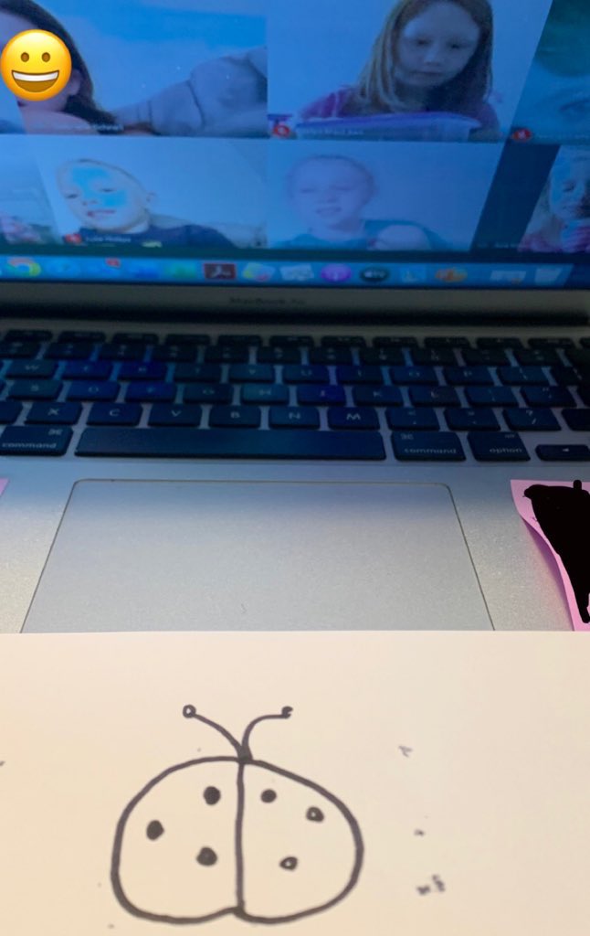 Today we started popping our balloons for our 6 last days of Google Meets! For day 6 the students were suprised with French Pictionary! They enjoyed guessing all Madames drawings! #rvsed #rvslit