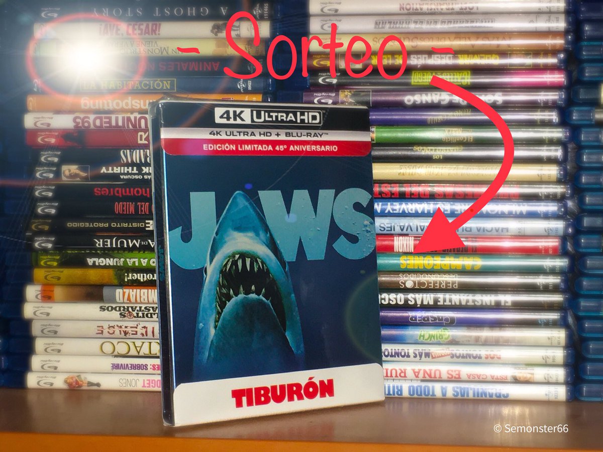 semonster66's tweet photo. 💢 Nuevo Sorteo (en colaboración con @mc_cine): #Tiburón (UHD #steelbook) 💢

Desde YA, hasta el 21 de Junio podéis paricipar... ¡Exclusivamente por Youtube!

✅ RT 🔁

✅ Comentar este vídeo y estar suscrit@s al canal de Frank: https://t.co/95K5Vr4xu6

✅ Residir en España. https://t.co/dwrziUwlyF