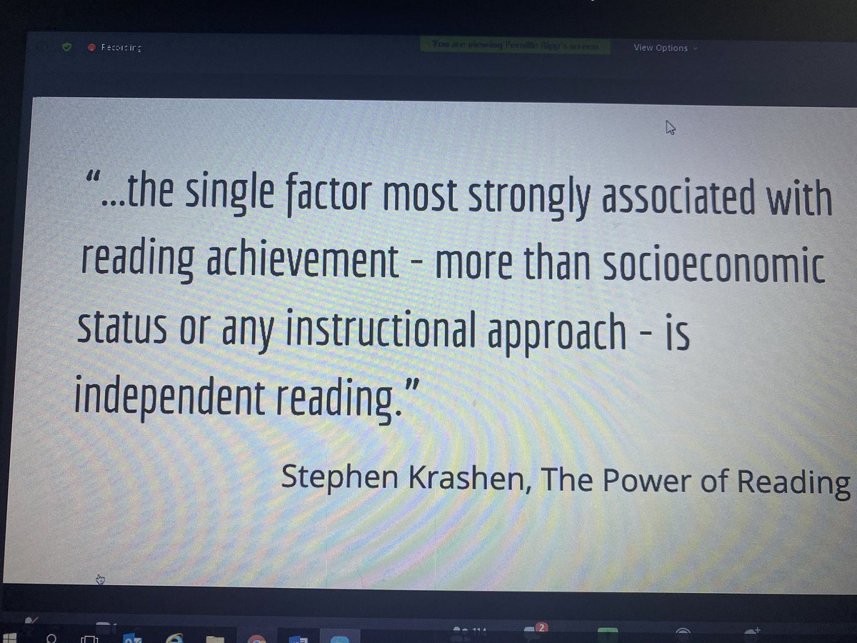 BrownSchoolLib's tweet photo. Listening to The AMAZING Pernille Ripp and it’s refreshing to be reminded that it’s not WRONG to encourage self-selection!! I am here to guide them and encourage reading, even if their choice is not their level! #readinginschool #bringbacktime #jcpslibraries https://t.co/acp8yMhzDk