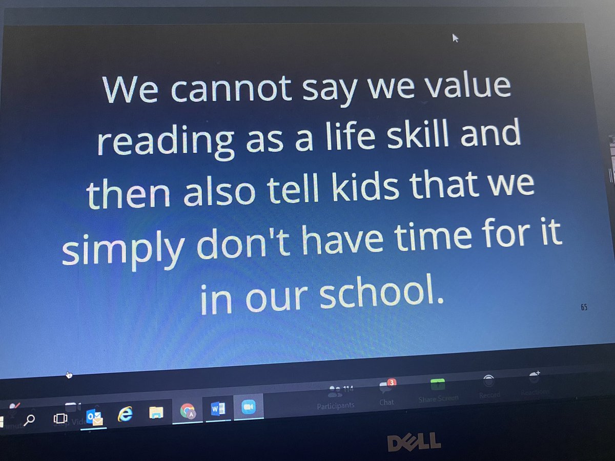 BrownSchoolLib's tweet photo. Listening to The AMAZING Pernille Ripp and it’s refreshing to be reminded that it’s not WRONG to encourage self-selection!! I am here to guide them and encourage reading, even if their choice is not their level! #readinginschool #bringbacktime #jcpslibraries https://t.co/acp8yMhzDk