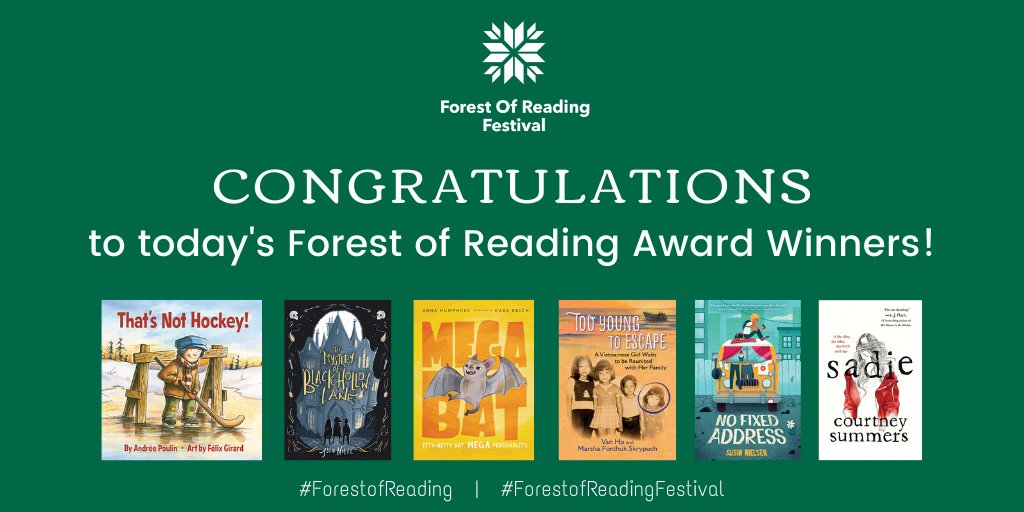 Congratulations to today’s winners! You can catch all #ForestofReading award ceremony after they streamed at curio.ca/forestofreading. 

See you June 18 for the French Award Ceremonies! #ForestofReadingFestival #IReadCanadian <a href="/cbcbooks/">CBC Books</a> <a href="/CurioCBC/">Curio | CBC</a>