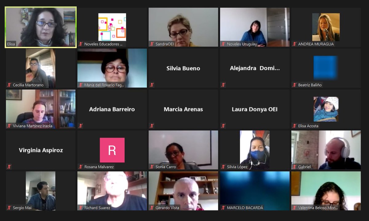 Noveles_CFE's tweet photo. 👩🏼‍💻🧑🏻‍💻Damos comienzo al primer Espacio de Mediación Profesional virtual junto con Mag. Elisa Calle para reflexionar sobre “Educar en la Virtualidad”
Nos acompañan Noveles, Tutores y Referentes del CFE de todo el país.
@cfe_anep @OEIUruguay @ces_Uruguay @UTU_Uruguay https://t.co/hfHzoydVC1