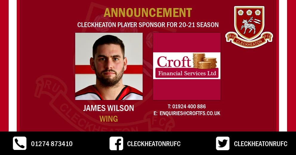Big thanks to Bob Wilson and Croft Financial Services LTD for there continued sponsorship of the 1st XV and Kestrels, and another year sponsoring 1st XV full back <a href="/J_Redders/">James Wilson</a> 

Check out there website below, 

 croftfs.co.uk