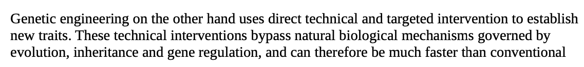 Christoph Then, the author of this nonsense, is a veterinarian (he obtained his doctoral degree with a thesis on homeopathic remedies applied to cell cultures) and seems to believe that "gene regulation" is a mystic process by which plants willfully eliminate unwanted mutations.