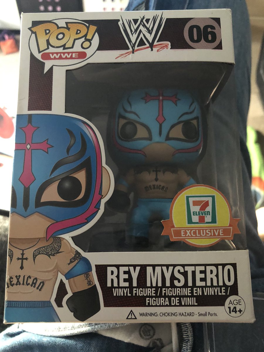 WWF_Hasbro_Dan's tweet image. At last 7/11 @reymysterio joins the WWE Funko collection #TwoToGo #WWEFunko