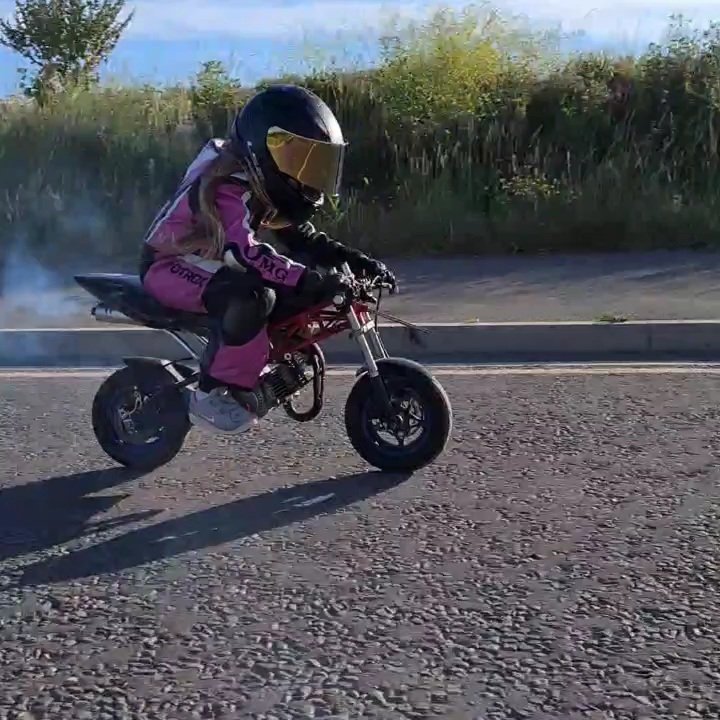 LittleP_18's tweet photo. #testridetuesday. Im out growing my little polini 910 and its restricting me so much. Heres the bike I tested a GRC RR. I felt comfortable straight away. This is going to help me in a big way. No fairings are on just incase I sent it up the road lol #omgracinguk #ls2 https://t.co/iMnXb3Yjhg