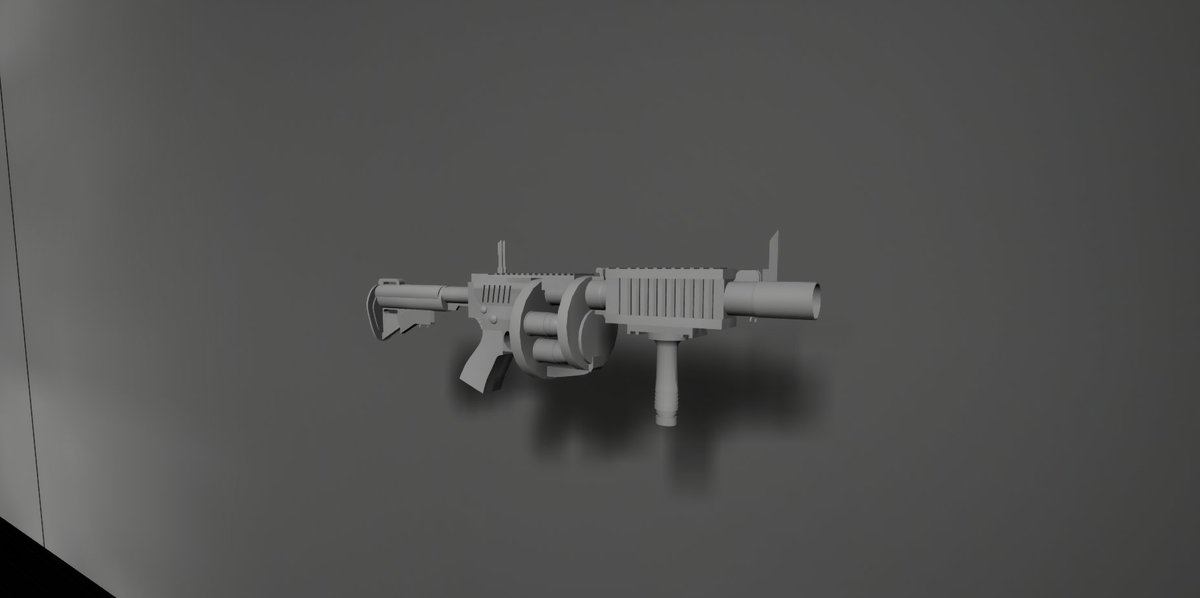 skaborous's tweet photo. So @KING_Failbots @simmy339 @_nkhART_ and @Elliott_Thewlis and myself are all working on a fan made version of the cut clock-tower level from the recent Resident Evil 3 Remake. With that being said, here is the first version of my take on the grenade launcher from said remake. https://t.co/PzTLd2Xunu