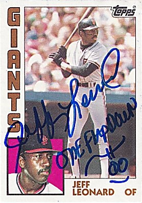 sasesportssigs's tweet photo. Success via Private Signing with San Francisco Giants outfielder, 2x All-Star, and 1987 NLCS MVP Jeffrey Leonard.  Shout out to all the kids who round the bases with one flap down.  Details at SASE Sports Sigs.  Link in bio.  #jeffreyleonard #giants #oneflapdown @autographblog https://t.co/hocBMr6Zh7