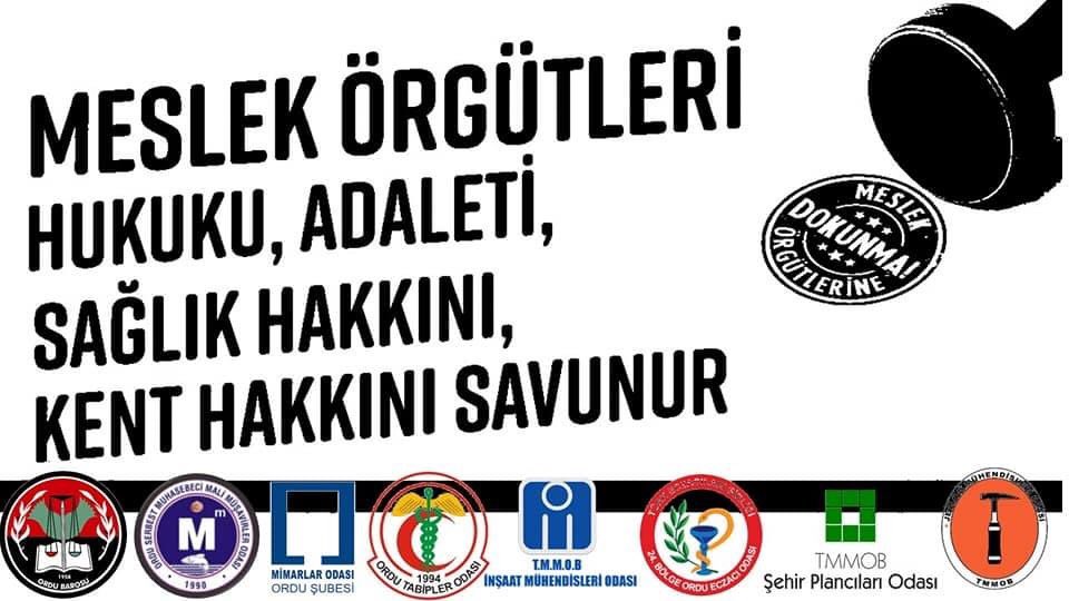 Barolar ve meslek odaları bu ülkenin hukukunu savunan, adalet için çırpınan, insan hakları ve çevre konuları başta olmak üzere toplumun yararı için mücadele veren kurumlardır. Onun için #meslekörgütlerinedokunma