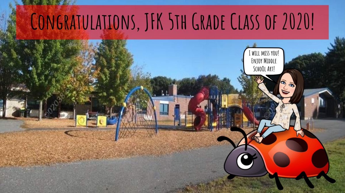 Congrats to the <a href="/jfkladybugs/">JFK School Franklin</a> 5th graders!  It has been my pleasure being your art teacher for the past 4 years &amp; I cannot wait to see all the wonderful things you continue to create and accomplish!  Please enjoy the 5th Grade Art Show:  youtube.com/watch?v=4AJXYA…