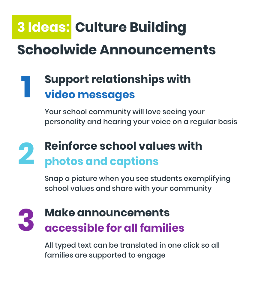 Seesaw's tweet photo. Go beyond reminders and school logistics! Schoolwide Announcements make it fast and easy for Seesaw for. Schools admins to communicate with their school community. 

Here are 3 ways to get the most out of our newest Seesaw for Schools feature. 

What would you add to this list? https://t.co/QZlflTZ9td