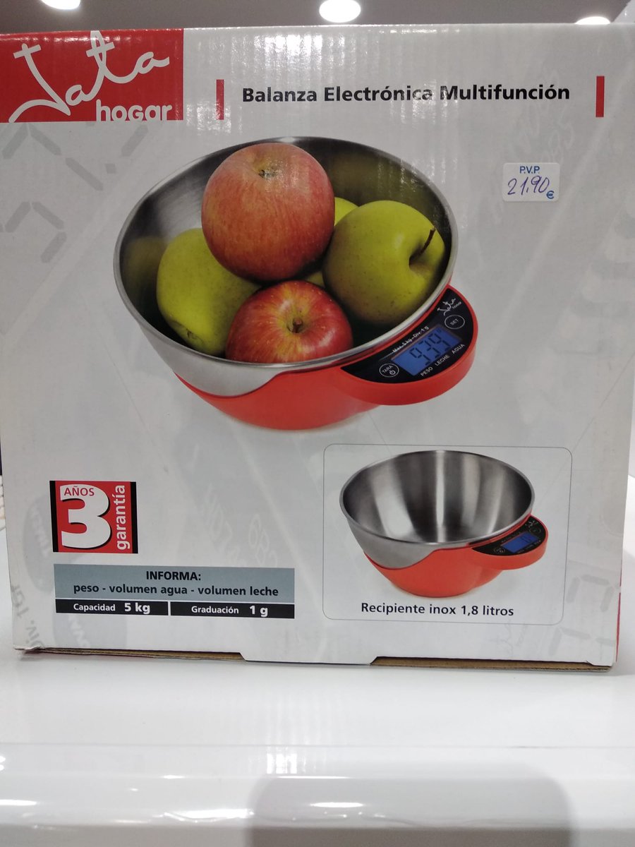 mercade_electr's tweet photo. Balança electrònica que mesura pes i volums d'aigua o llet. Per als millors cuiners i cuineres de la casa. #balança #balances #cuina #electrònica #restaurant Preu: 21,90 € https://t.co/aL50vfhnZr