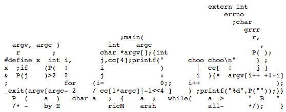 b_d_x_b_d's tweet photo. @nixcraft Lots of that in C obfuscated contests https://t.co/8STriyCRCu