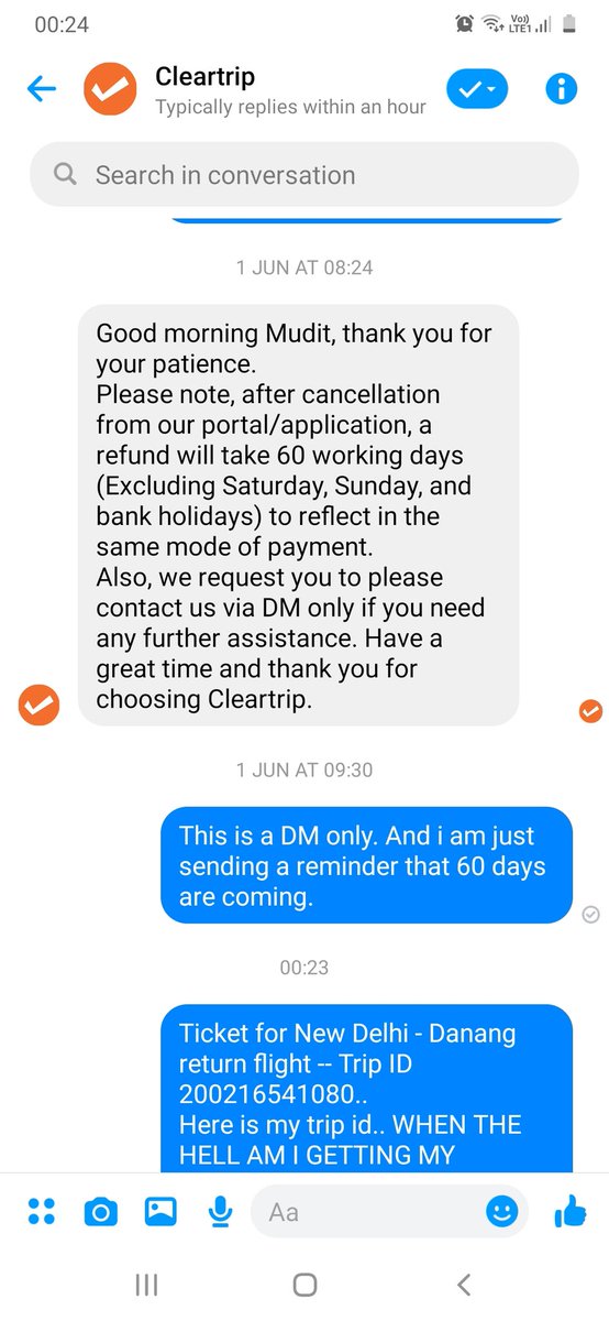 TanejaMudit's tweet photo. @kwamekwakye46 @Cleartrip @khaleejtimes @gulf_news I dont think any of you are getting your money back. They dont respond, dont refund and dont really care. Take the legal route is possible or forget about your redund https://t.co/N4USQOrOQg