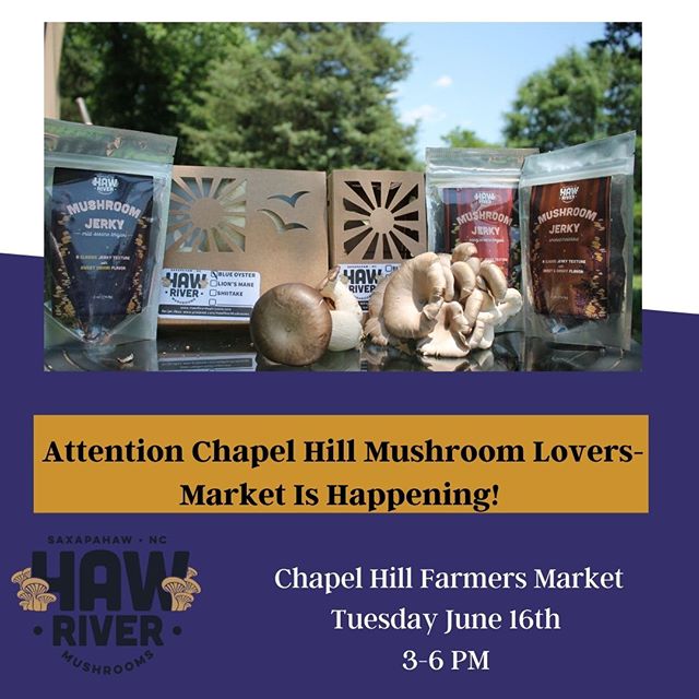 It's Happening. Right NOW..well in 15 minutes. Don't be a fair weather farmers market shopper! Get over to the University Mall and grab your tasty mushroom treats and beat both the heat and the lines of Saturday! 
#hawrivermushrooms #lionsmanemushroom #shiitakes #shiitakemushroom