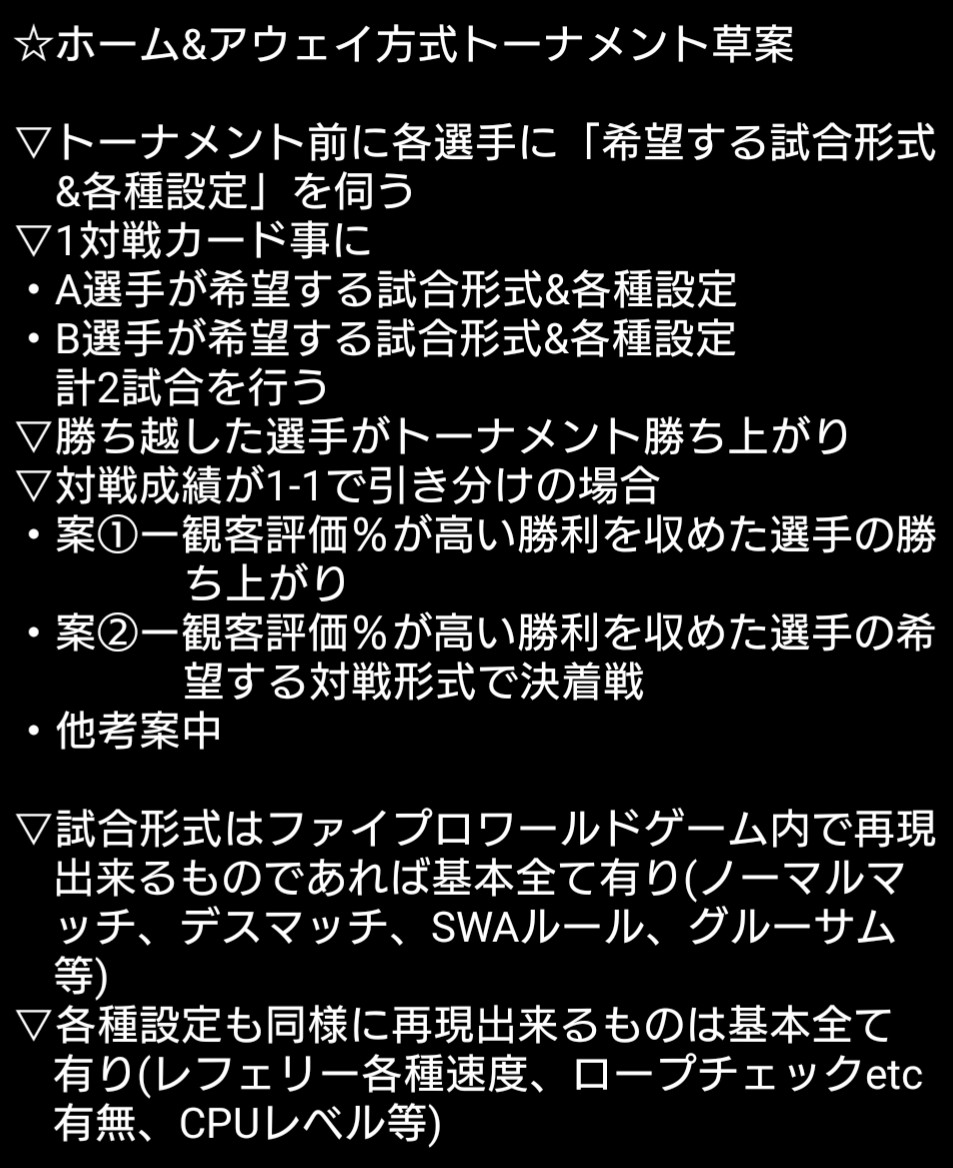 よなと ファイプ口オリジナル団体用アカウント 色々と粗があるアレではありますし まだやるかどうかすらアレですが ずっと構想していたアレが1つありまして サッカーのトーナメントにおけるホーム アウェイ的なアレ アウェイゴール的な駆け引きが出来