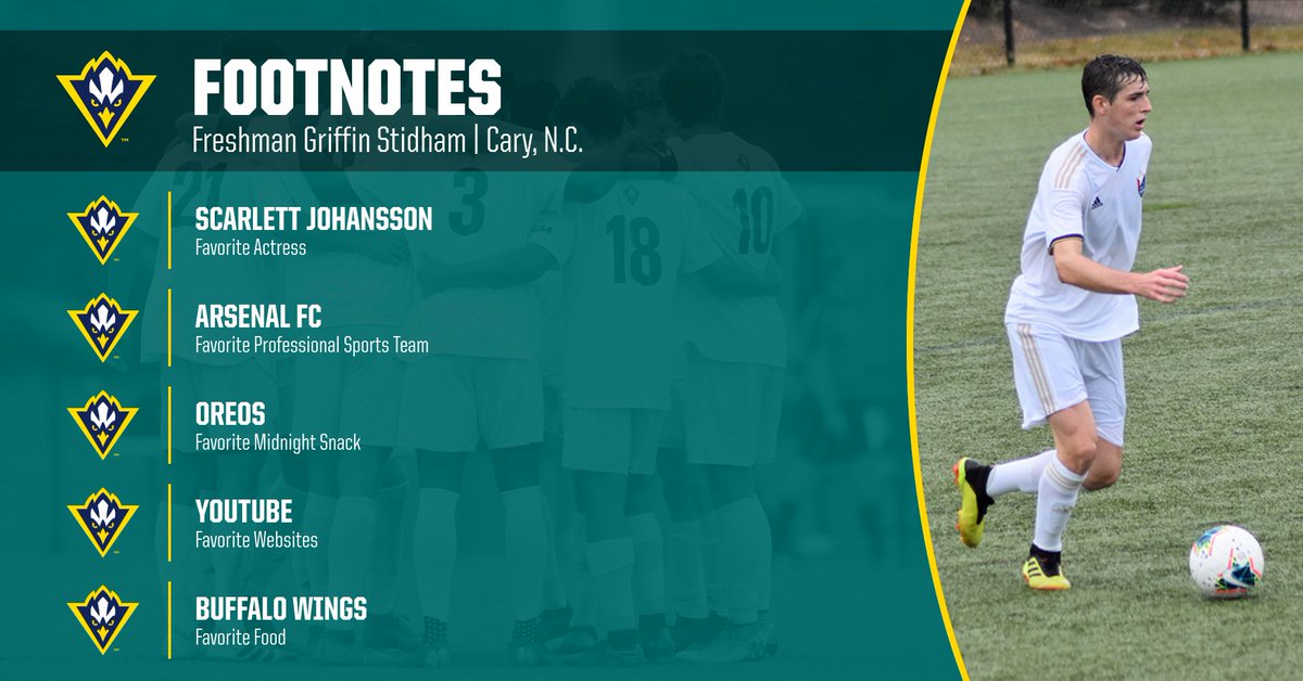 UNCWMenssoccer's tweet photo. Freshman @gstid23 is the subject of this week's #FootNotesFriday. Stidham joins the Seahawks from Cary, N.C.

#1Team1Goal #FunFactFriday #HawkYeah https://t.co/F5SAY5gPF1