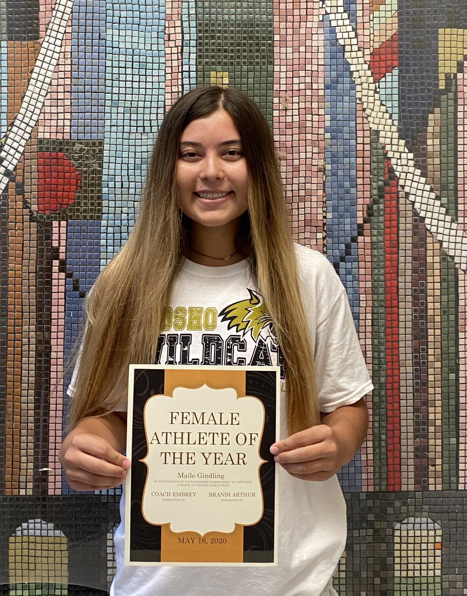 Congrats to Maile Gindling. NHS Female Athlete of the Year!!
