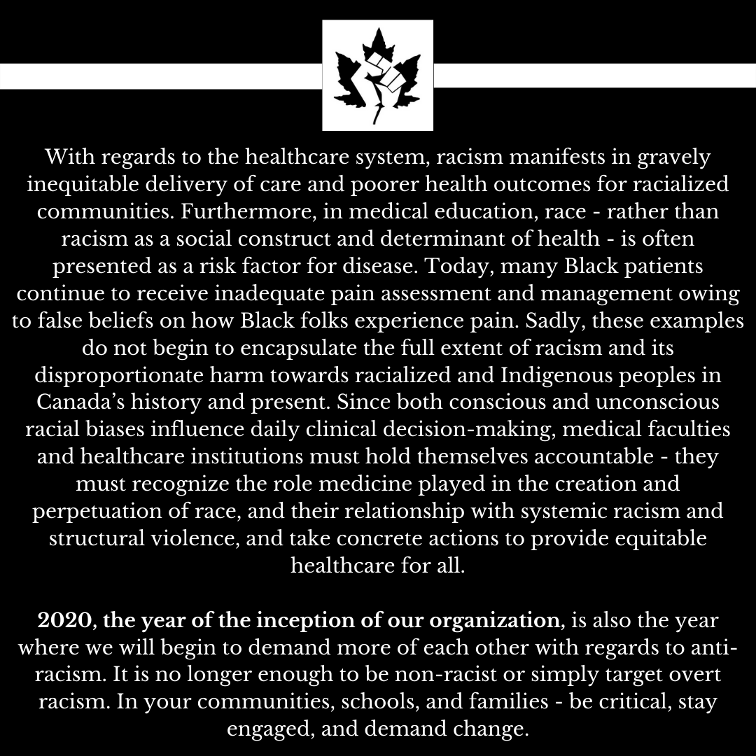 Black Medical Students' Association of Canada tweet media