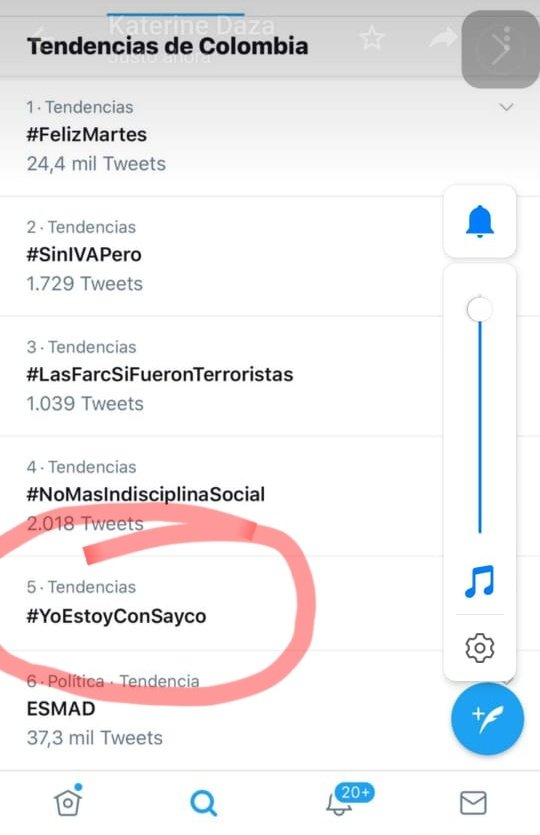 MLLACOUTURE's tweet photo. Lo siento, pero SAYCO es una entidad 100% apoyada por sus socios beneficiarios. 

En estos momentos, los compositores lograron convertir a #YoEstoyConSayco en la quinta tendencia más importante de Colombia. 

¡SÍ al cobro de derechos de autor! https://t.co/RilpEbGEE8